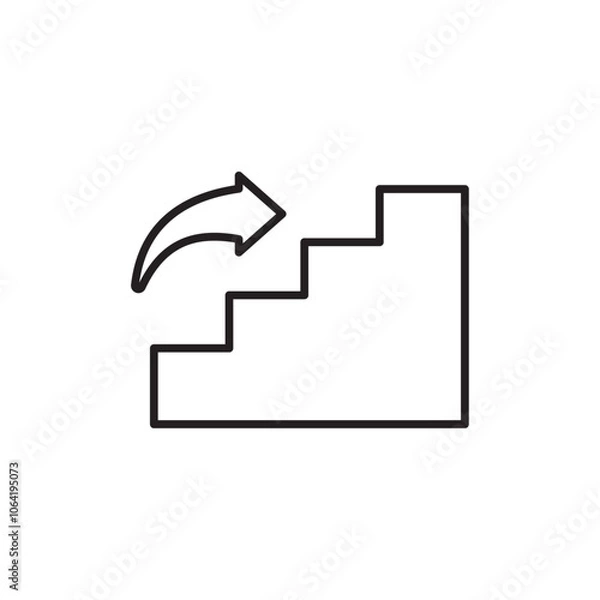 Fototapeta Next steps icon Simple thin outline