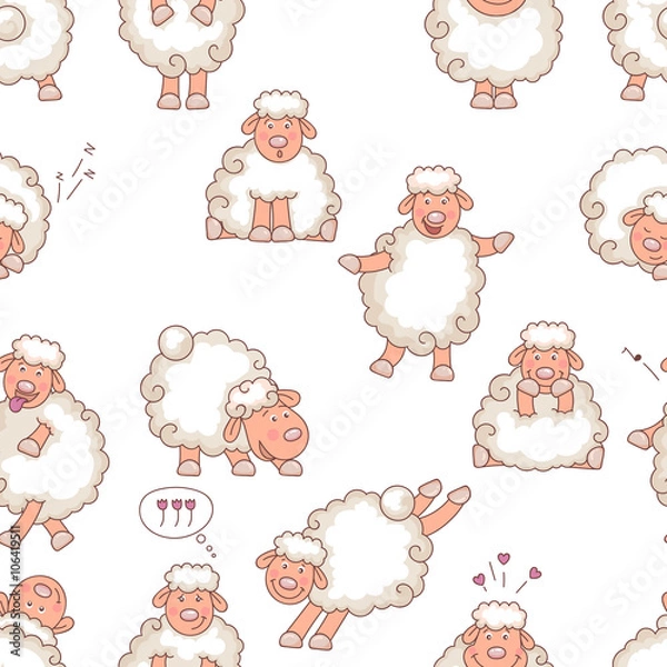 Fototapeta  cartoon seamless pattern background