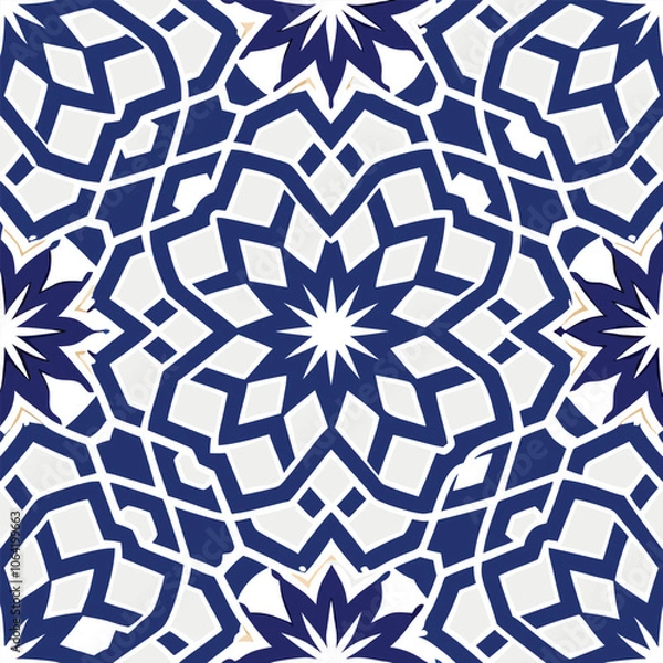 Fototapeta islamic pattern background on white background