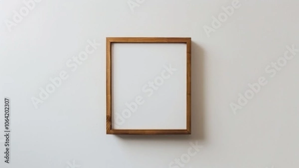 Obraz aspect ration photo frame mockup with a white background. AI Generative