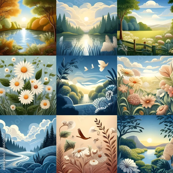 Fototapeta A harmony of comfortable visual elements that soothe the senses