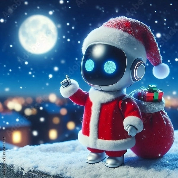 Obraz santa claus in snow