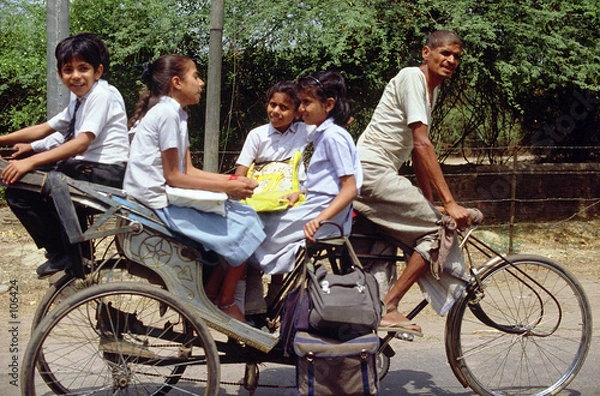 Obraz rower-riksza escolar