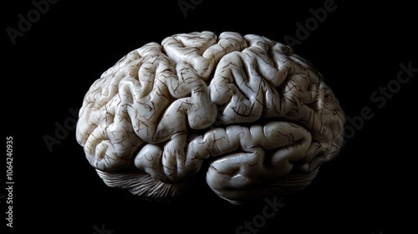 Fototapeta Close-up of human brain withintricate neural pathways,symbolizing cognitive biases andcomplex thought processes, idealfor educational or scientificpresentations.