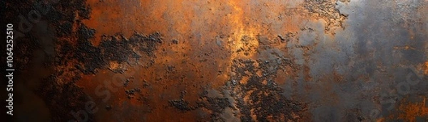 Fototapeta Rusty Metal Surface with Oxidized Texture