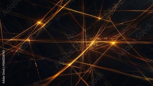 Fototapeta Abstract gold wave on black background. illustration for your design