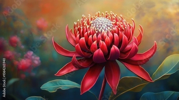 Obraz Red Waratah Flower