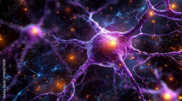 Fototapeta Neuron Cell 3D Illustration