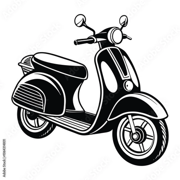 Obraz vector scooter on white background