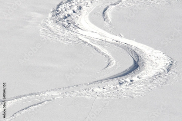Obraz Skispuren im Pulverschnee