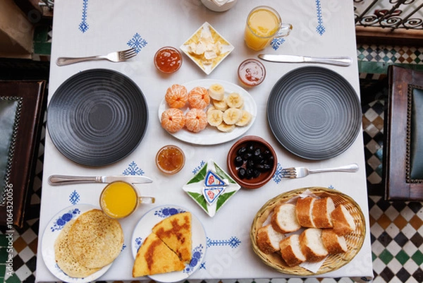 Obraz Breakfast in Fez, Morocco. 