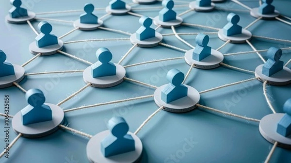 Fototapeta Interconnected Network of Individuals