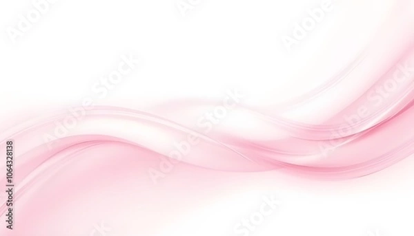 Obraz A simple abstract vector design featuring smooth pink gradient lines, curves, and waves on a clean white backdrop. The elegant lines create a flowing and dynamic composition, perfect for use as a back