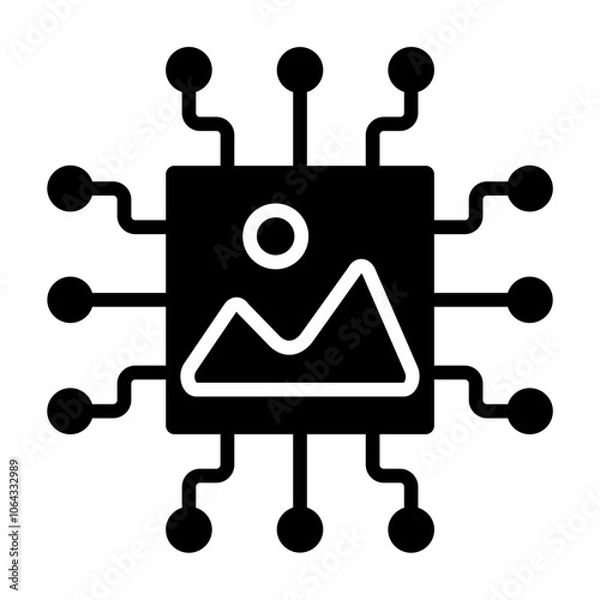 Fototapeta Image Solid Icon