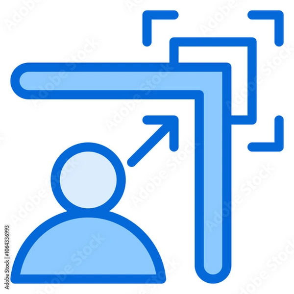 Fototapeta Scalability Blue Icon