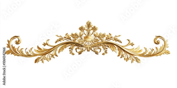 Fototapeta Golden floral ornament creating a luxurious and elegant design
