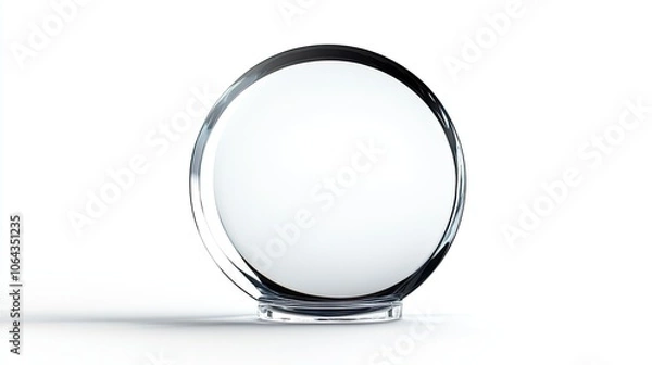 Fototapeta Glass Crystal Sphere on White Background