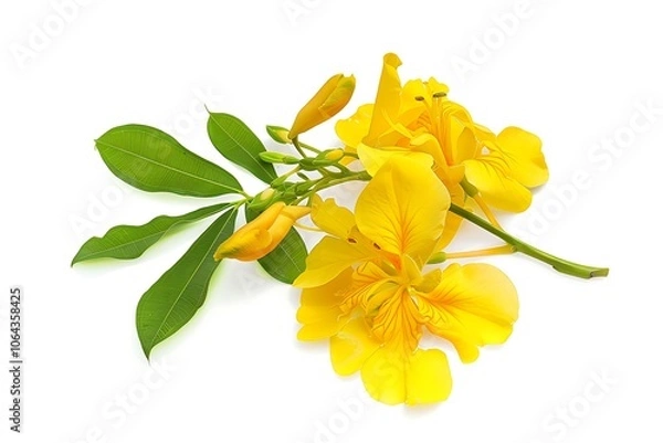 Obraz Senna Flower isolated on white background.