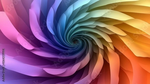 Fototapeta Abstract Swirling Rainbow Colors Background Pattern