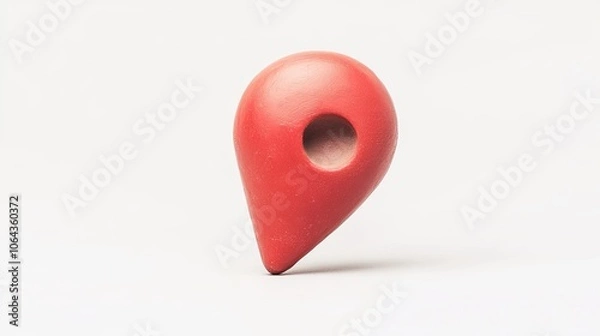Obraz Red Art Object in Unique Shape for Creative Projects