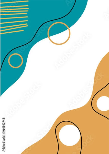 Fototapeta Line and curve design with white background.