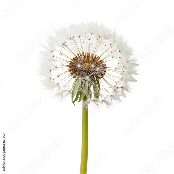 Fototapeta Close-up of a dandelion seed head with intricate details
