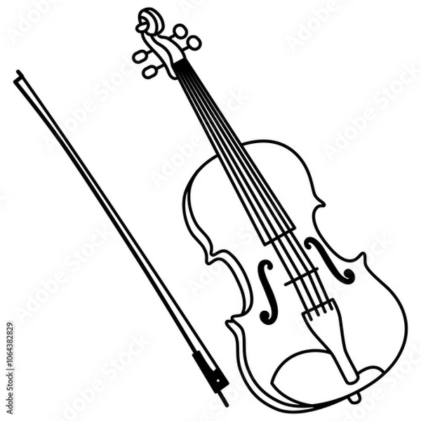 Obraz Violin Outline Icon