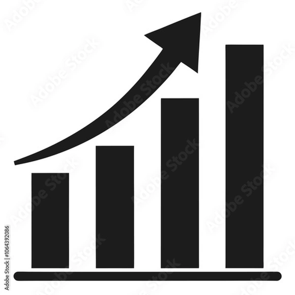 Fototapeta Business Concept Featuring Financial Growth Chart Vector Style Illustration Design