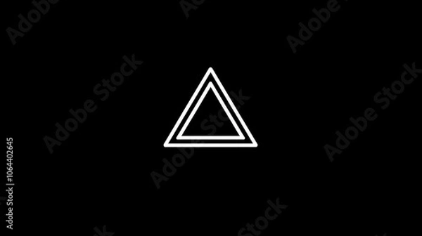 Fototapeta Minimal and clean geometric logo design featuring a random geometric shape, using only two colors for a modern and simple aesthetic.