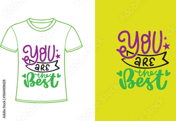 Fototapeta T-shirt typography design. T shirt hand lettered calligraphic design. Inspirational vector typography. Best dad in the world. Hand drawn typography poster. T-shirt print design. Vector illustration.