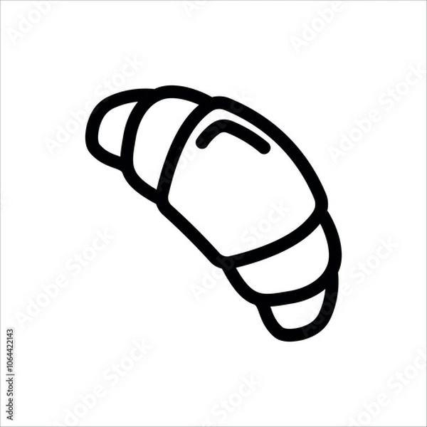 Fototapeta Croissant icon in outline style