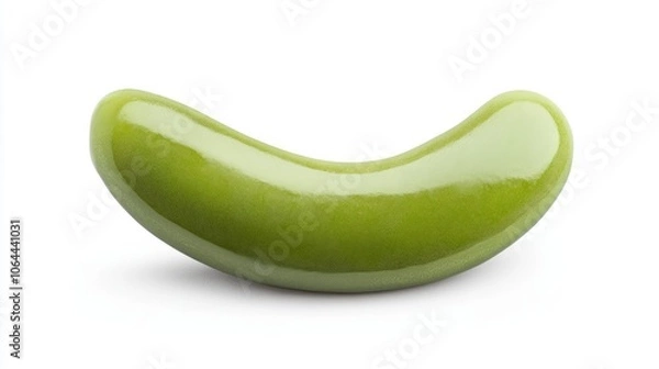 Fototapeta Smooth Green Vegetable on White Background