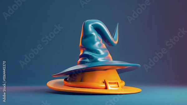 Fototapeta Witch Hat cute Halloween element 3D