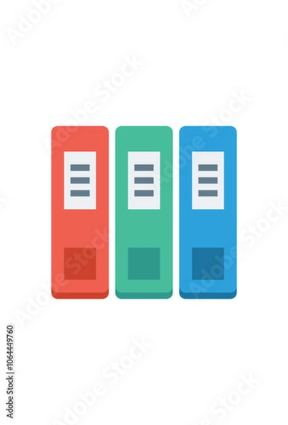 Fototapeta office document folder icon for inventory. office notes