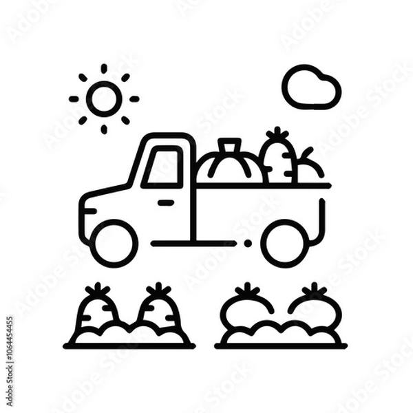 Obraz Truck icon symbol vector illustration