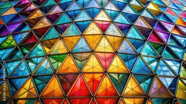 Obraz Discover mesmerizing geometric triangle patterns tailored for modern design and architecture. These captivating visuals provide inspiration for creative projects and stunning artwork backgrounds.