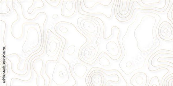 Fototapeta Abstract topographic contours 3d map background. topographic line texture background. Seamless pattern wave lines Topographic map. Geographic mountain relief. multi-layer cutout geometric patterns.