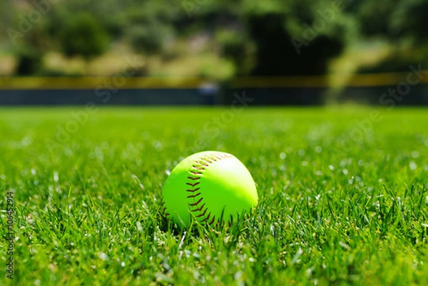 Obraz Softball at a softball field in California mountains