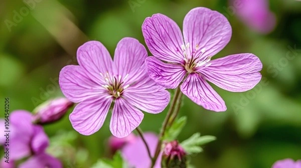 Obraz Explore the intricate beauty of a blooming wildflower in stunning macro detail