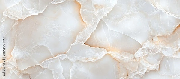 Fototapeta Close-up of a white onyx pattern, showcasing its intricate and translucent texture, ideal for use in decorative or architectural design projects.