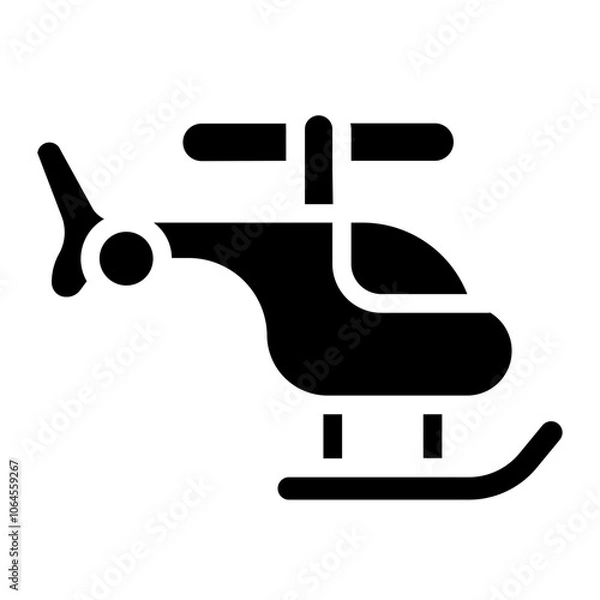 Fototapeta Private helicopter Solid Icon