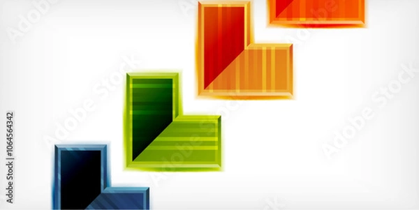 Fototapeta Arrow geometric abstract vector background. Vector Illustration For Wallpaper, Banner, Background, Card, Book Illustration, landing page