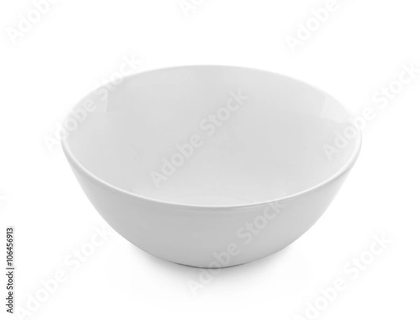 Obraz empty White bowl isolated on white background