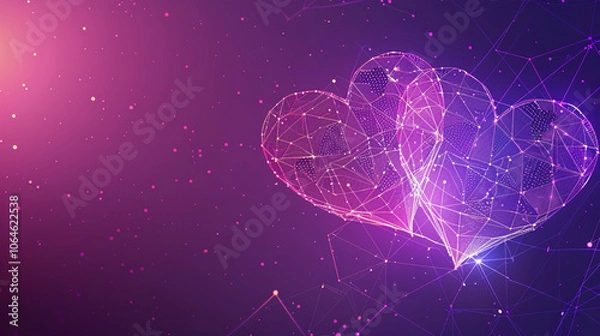 Obraz Digital Love Heart Abstract Illustration