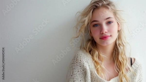 Obraz 室内にいる若い女性