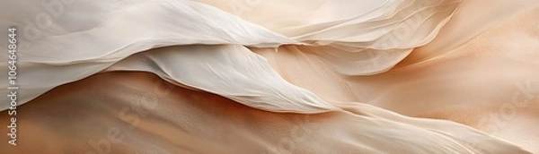 Fototapeta Abstract Sand Dunes with Smooth Curves and Subtle Color Variations