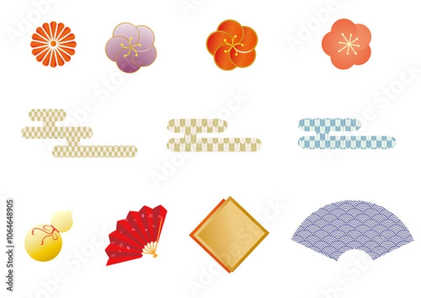 Fototapeta 年賀状素材イラスト