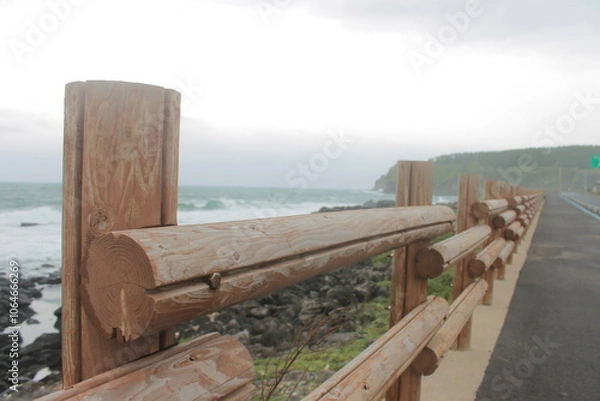 Obraz 비오는 제주도의 둘레길