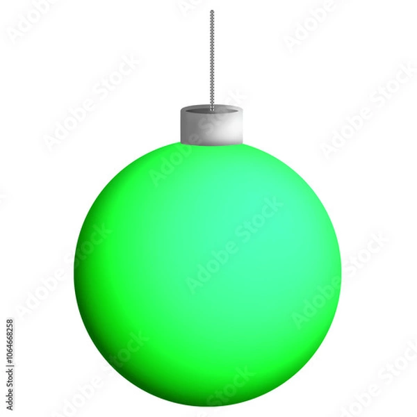 Obraz green christmas ball