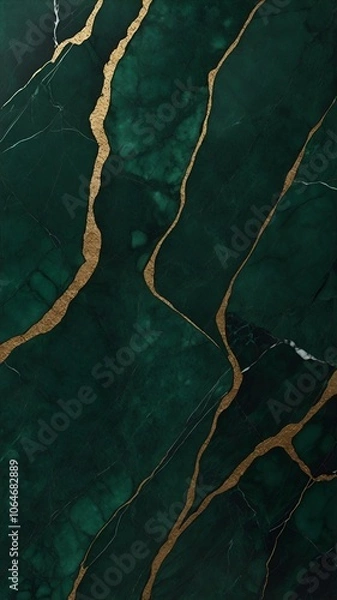 Obraz A luxuriously minimalistic dark green background